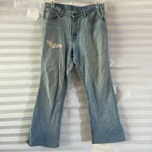 Jordache Distressed Bootcut Light Wash Denim Jeans Women’s Size 17/18